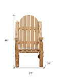 27" Natural Solid Wood Indoor Outdoor Arm Chair - Homeroots - Flyclothing LLC