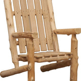 27" Natural Solid Wood Indoor Outdoor Arm Chair - Homeroots - Flyclothing LLC