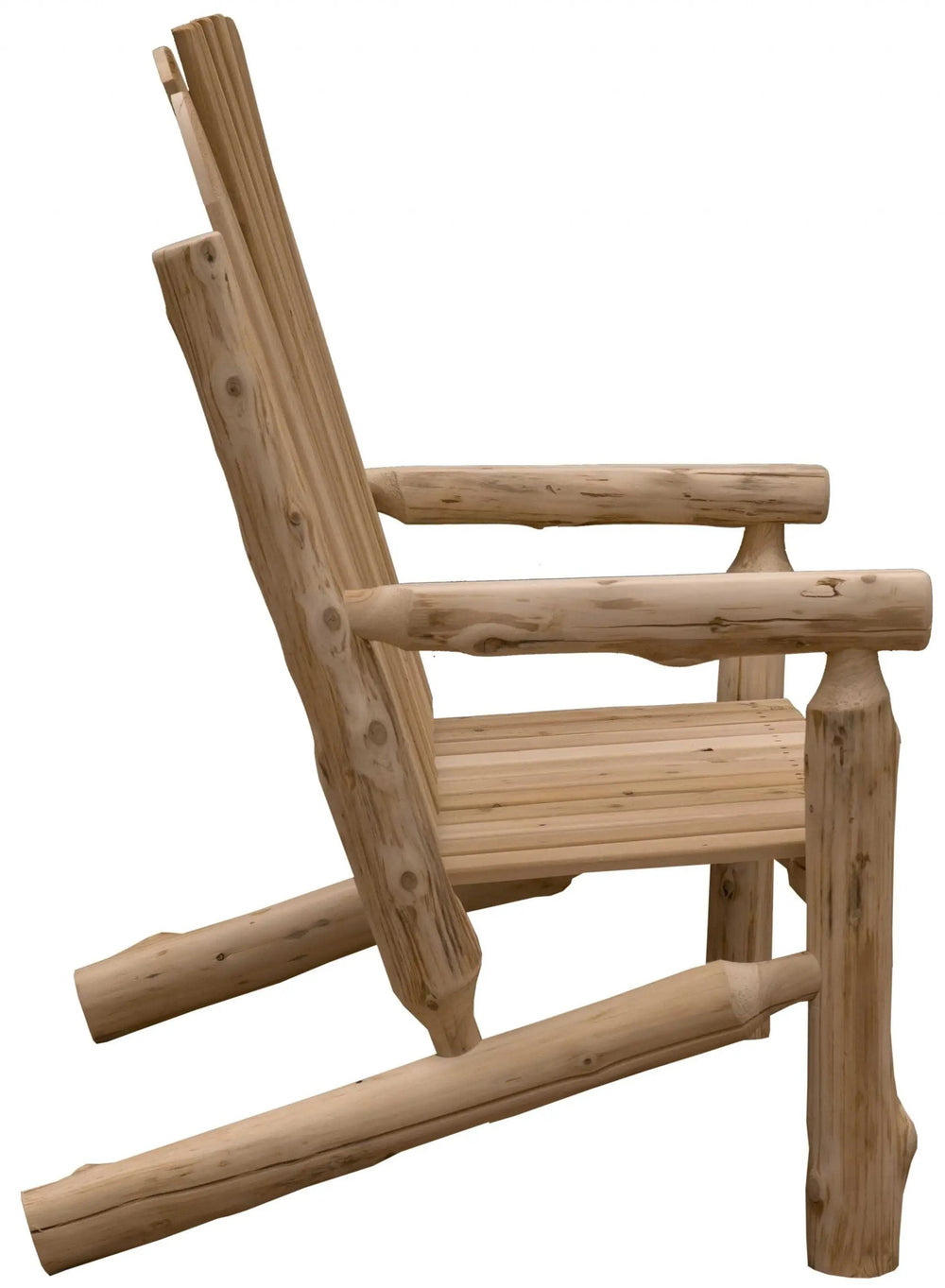 48" Natural Solid Wood Indoor Outdoor Arm Chair - Homeroots - Flyclothing LLC