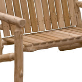 48" Natural Solid Wood Indoor Outdoor Arm Chair - Homeroots - Flyclothing LLC