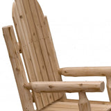 27" Natural Wood Solid Wood Indoor Outdoor Rocking Chair - Homeroots - Flyclothing LLC