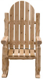 27" Natural Wood Solid Wood Indoor Outdoor Rocking Chair - Homeroots - Flyclothing LLC