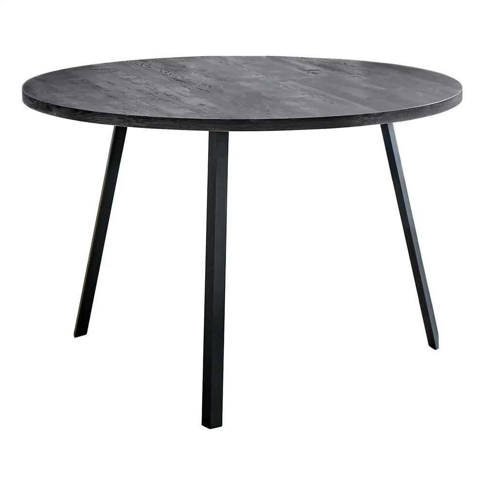 47" Gray And Black Rounded Metal Three Leg Base Dining Table - Homeroots - Flyclothing LLC