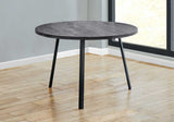 47" Gray And Black Rounded Metal Three Leg Base Dining Table - Homeroots - Flyclothing LLC