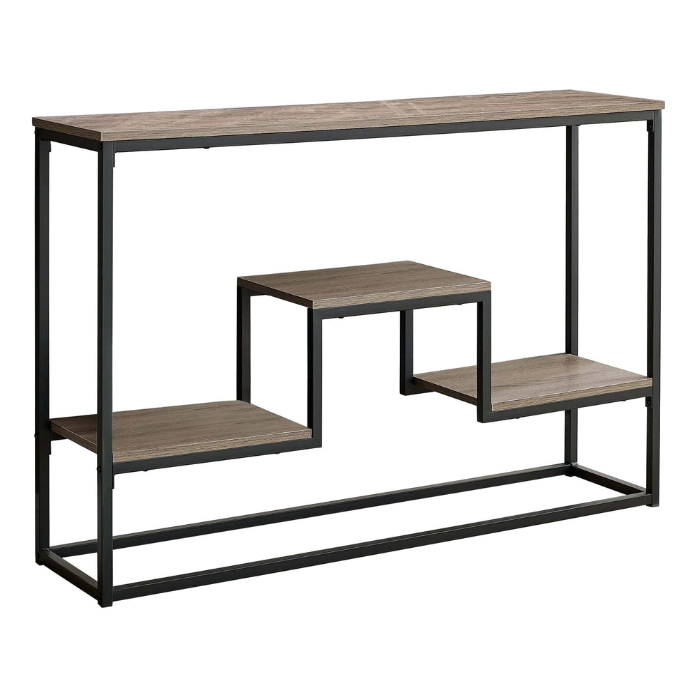 48" Taupe And Black Frame Console Table With Storage - Homeroots - Flyclothing LLC