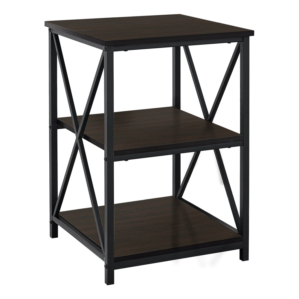 26" Rectangular Espresso Black Metal Accent Table - Homeroots - Flyclothing LLC
