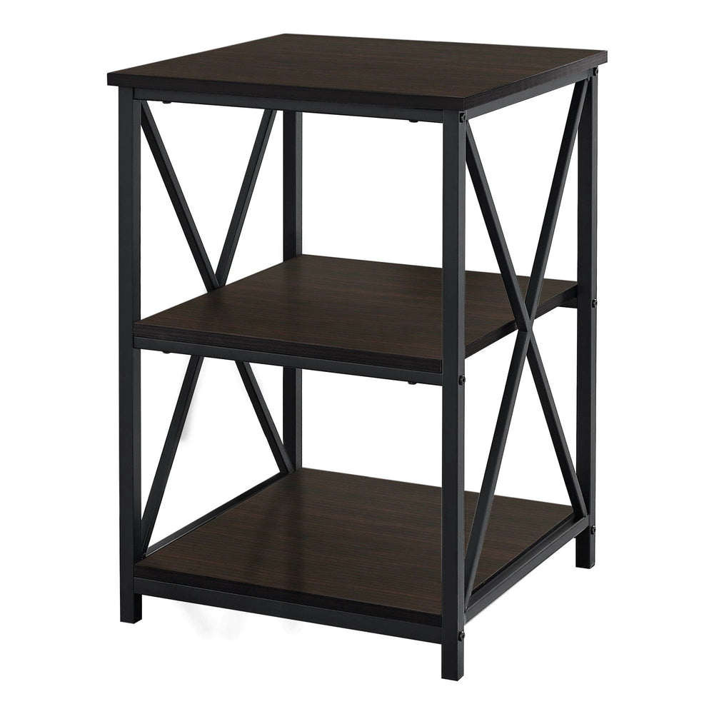 26" Rectangular Espresso Black Metal Accent Table - Homeroots - Flyclothing LLC