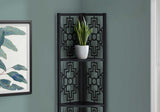 62" Black Metal Corner Bookcase - Homeroots - Flyclothing LLC