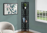 62" Black Metal Corner Bookcase - Homeroots - Flyclothing LLC