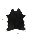 5' X 7' Black Faux Cowhide Area Rug - Homeroots - Flyclothing LLC