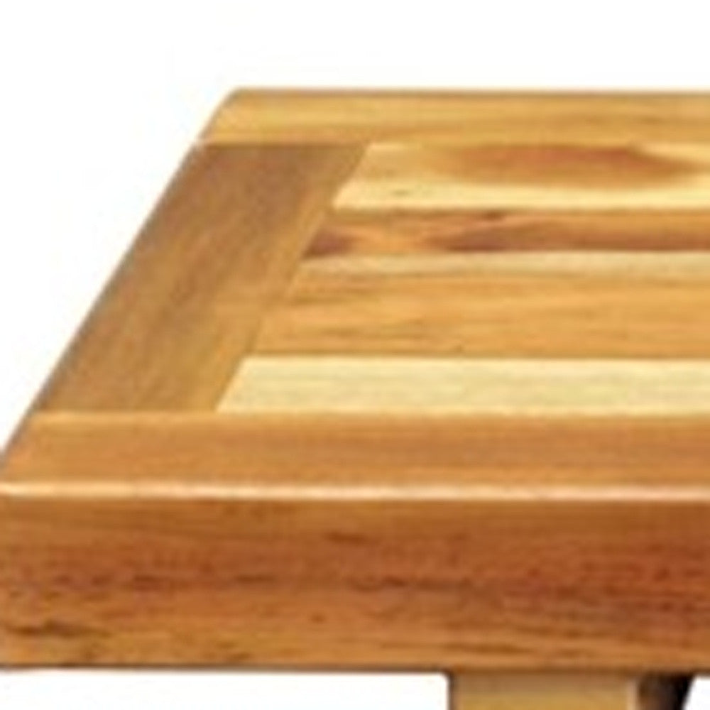 29" Natural Teak Wood Bath Tray And Seat - Homeroots - Flyclothing LLC