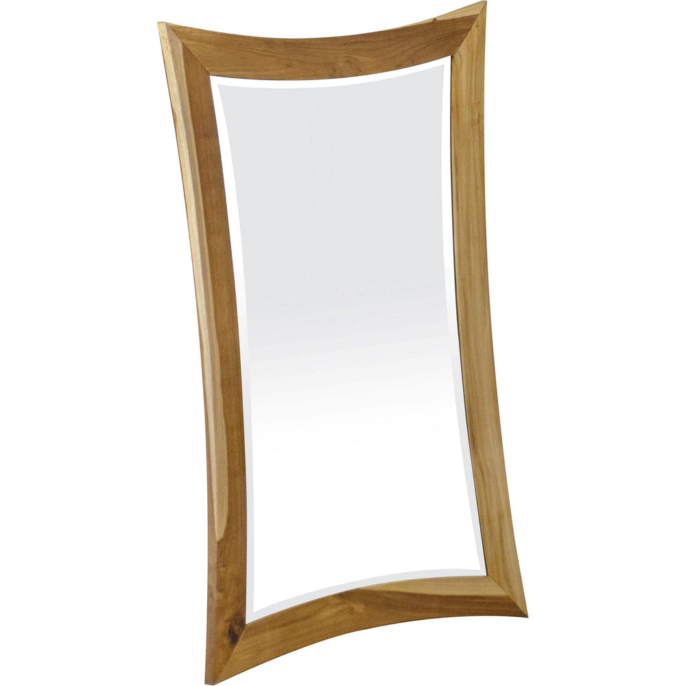 35" Brown Abstract Wood Framed Bathroom Vanity Mirror - Homeroots - Flyclothing LLC