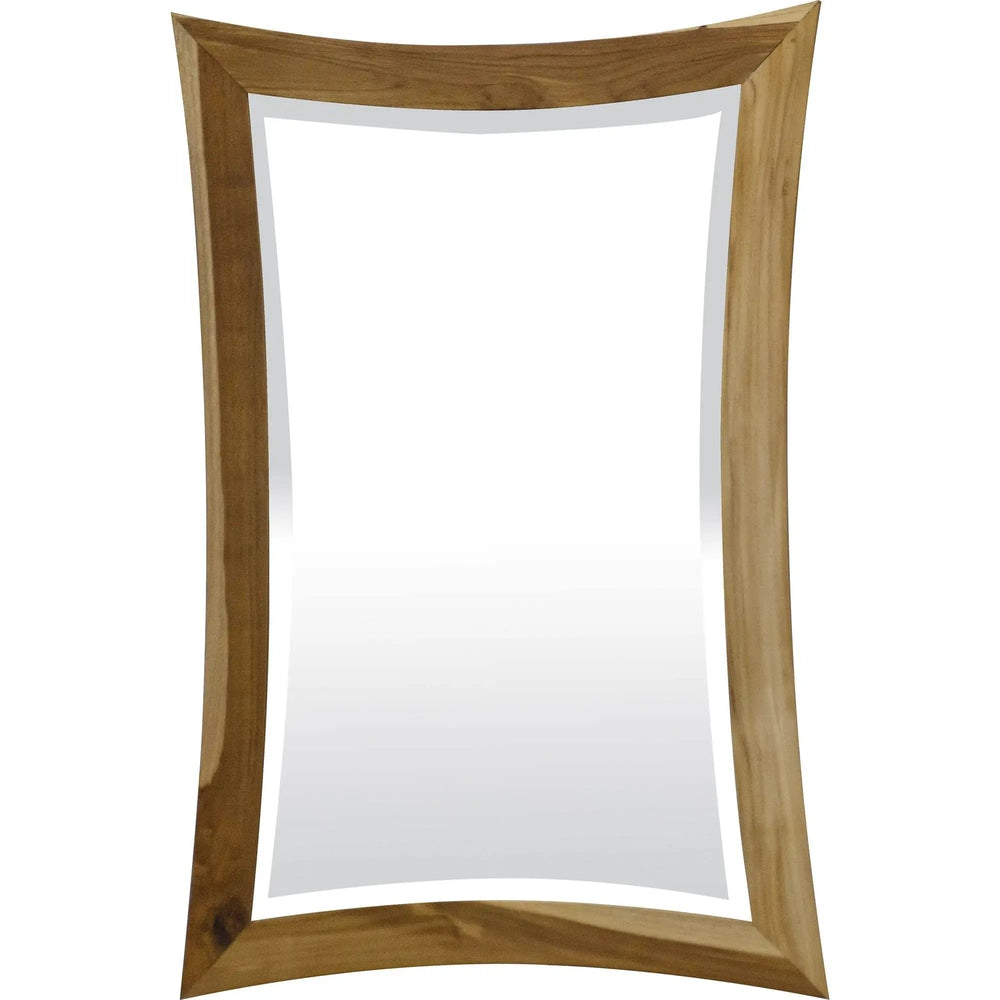 35" Brown Abstract Wood Framed Bathroom Vanity Mirror - Homeroots - Flyclothing LLC