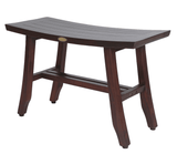 Contemporary Teak Shower Stool Or Bench In Brown Finish - Homeroots - Flyclothing LLC
