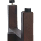 Compact Rectangular Teak Lattice Pattern Shower Or Outdoor Bench In Brown Finish - Homeroots - Flyclothing LLC