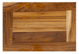 Compact Curvilinear Teak Shower Or Outdoor Bench In Natural Finish - Homeroots - Flyclothing LLC