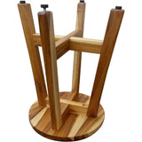 18" Natural Brown Backless Bar Chair - Homeroots - Flyclothing LLC