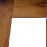 18" Natural Brown Backless Bar Chair - Homeroots - Flyclothing LLC