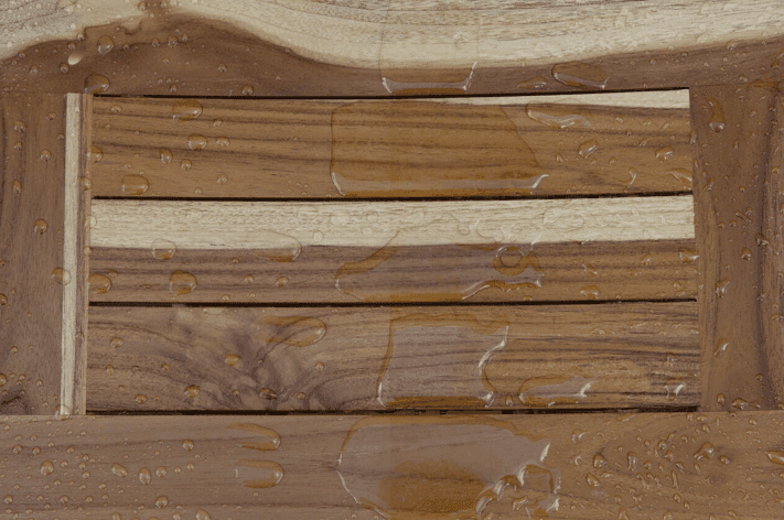 Compact Curvilinear Teak Shower Outdoor Bench With Shelf In Natural Finish - Homeroots - Flyclothing LLC