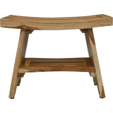 18" X 24" Natural Teak Shower Bench - Homeroots - Flyclothing LLC