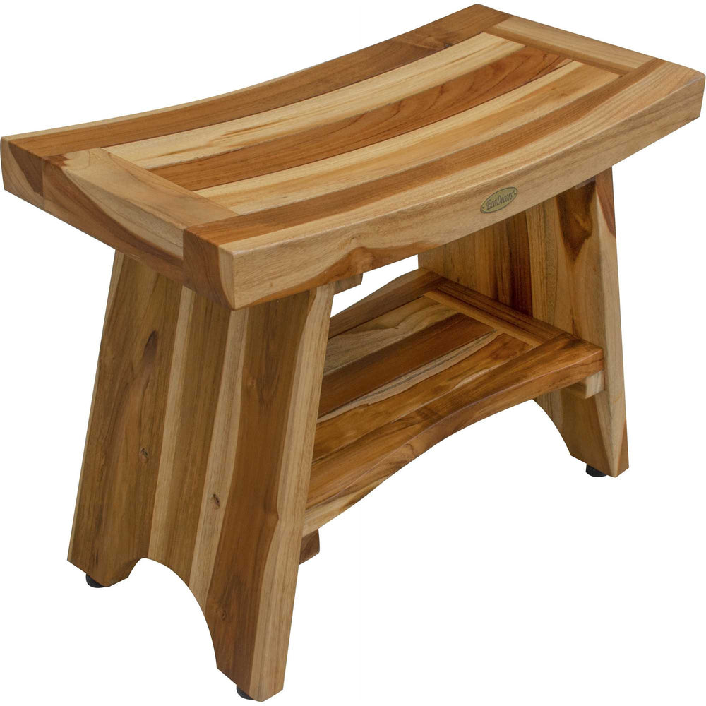 18" X 24" Natural Teak Shower Bench - Homeroots - Flyclothing LLC