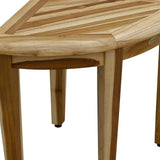 18" X 23" Natural Teak Corner Shower Bench - Homeroots - Flyclothing LLC