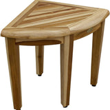 18" X 23" Natural Teak Corner Shower Bench - Homeroots - Flyclothing LLC