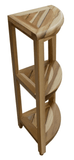 Compact Teak 3 Tier Corner Shower Outdoor Bench In Natural Finish - Homeroots - Flyclothing LLC