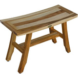 Contemporary Teak Shower Bench In Natural Finish - Homeroots - Flyclothing LLC