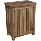 Compact Teak Laundy Storage With Removable Bag In Natural Finish - Homeroots - Flyclothing LLC