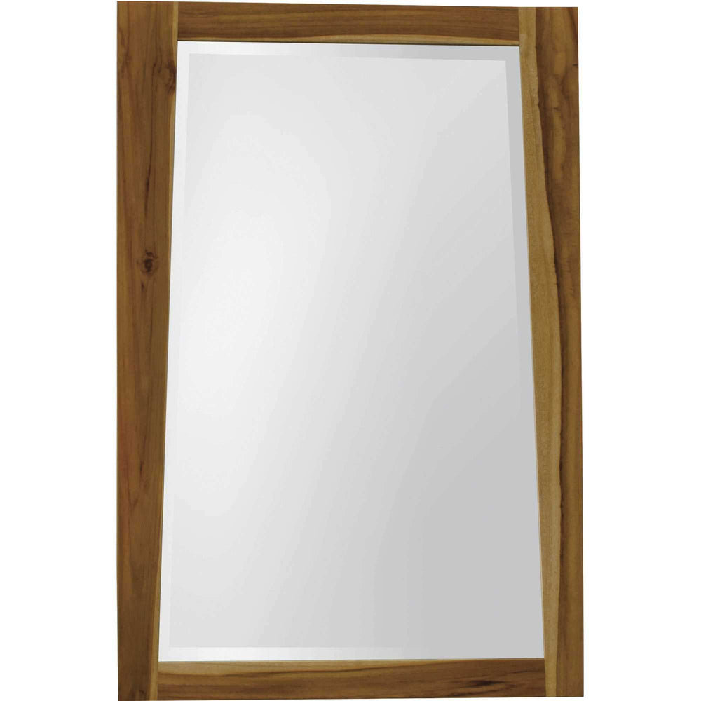 Solid Teak Wall Mirror In Natural Finish - Homeroots - Flyclothing LLC