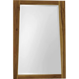 Solid Teak Wall Mirror In Natural Finish - Homeroots - Flyclothing LLC