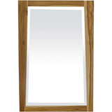 Solid Teak Wall Mirror In Natural Finish - Homeroots - Flyclothing LLC