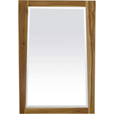 Solid Teak Wall Mirror In Natural Finish - Homeroots - Flyclothing LLC