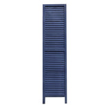3 Panel Dark Blue Shutter Screen Room Divider - Homeroots - Flyclothing LLC