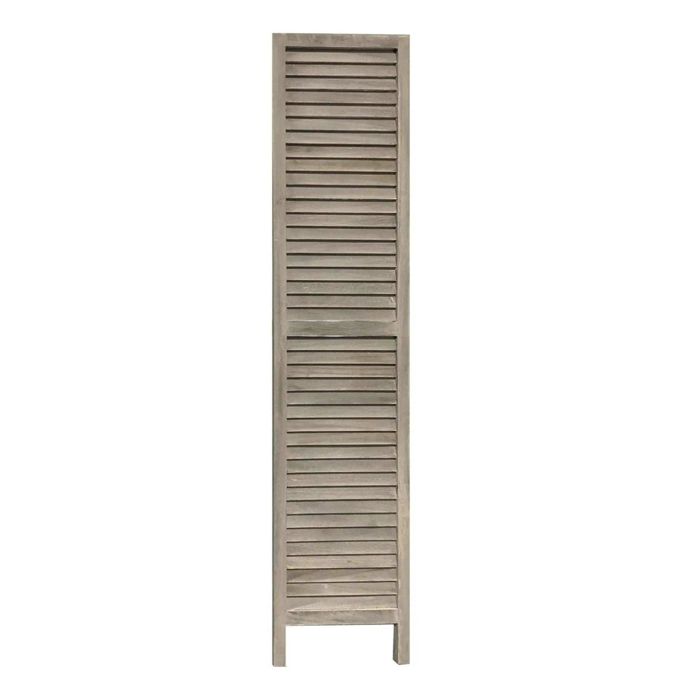 3 Panel Grey Shutter Screen Room Divider - Homeroots - Flyclothing LLC