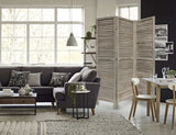 3 Panel Grey Shutter Screen Room Divider - Homeroots - Flyclothing LLC