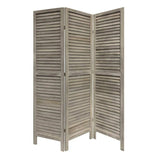 3 Panel Grey Shutter Screen Room Divider - Homeroots - Flyclothing LLC