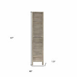 3 Panel Grey Shutter Screen Room Divider - Homeroots - Flyclothing LLC