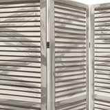 67" Gray Folding Three Panel Screen Room Divider - Homeroots