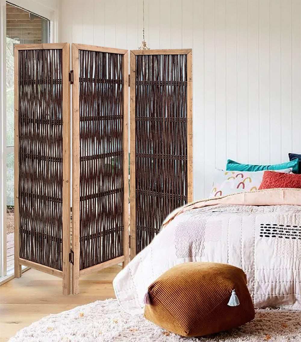 3 Panel Kirkwood Room Divider With Interconnecting Branches Design - Homeroots - Flyclothing LLC