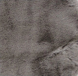 Luxe Faux Rabbit Fur Rectangular Rug 3' X 5' - Grey - Homeroots - Flyclothing LLC
