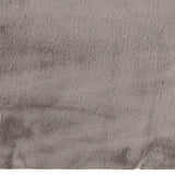 Luxe Faux Rabbit Fur Rectangular Rug 3' X 5' - Grey - Homeroots - Flyclothing LLC