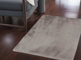 Luxe Faux Rabbit Fur Rectangular Rug 3' X 5' - Grey - Homeroots - Flyclothing LLC