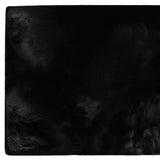 Luxe Faux Rabbit Fur Rectangular Rug 3' X 5' - Black - Homeroots - Flyclothing LLC