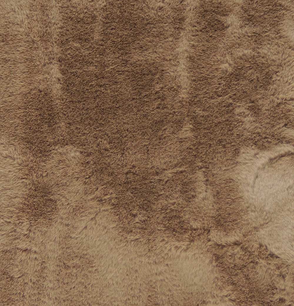 Luxe Faux Rabbit Fur Rectangular Rug 3' X 5' - Taupe - Homeroots - Flyclothing LLC