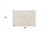 Luxe Faux Rabbit Fur Rectangular Rug 5' X 8' - Ivory - Homeroots - Flyclothing LLC