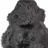 2' X 3' Black New Zealand Natural Sheepskin Rug - Homeroots - Flyclothing LLC