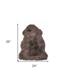 2' X 3' Chocolate New Zealand Natural Sheepskin Rug - Homeroots - Flyclothing LLC