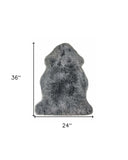 2' X 3' Warm Gray New Zealand Natural Sheepskin Rug - Homeroots - Flyclothing LLC
